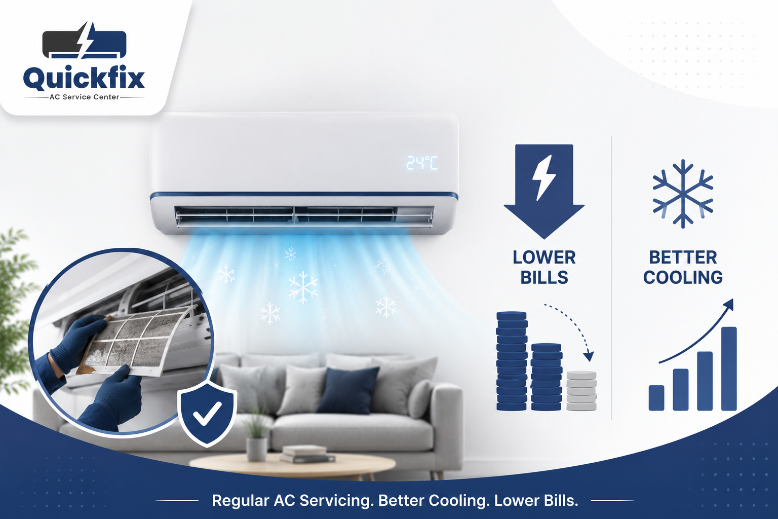 How Regular AC Servicing Lowers Electricity Bills